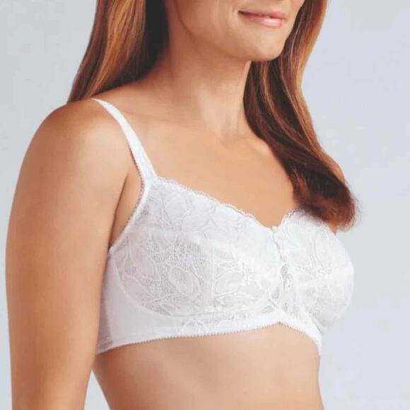 Amoena Rebecca Soft Bra White 0806 Size 44B Wireless Mastectomy Bra - Picture 10 of 10